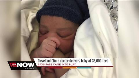 Cleveland Clinic doctor delivers baby 35,000 feet in the air