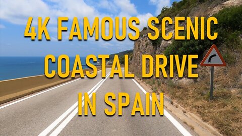 FAMOUS SCENIC COASTAL DRIVE IN SPAIN: C-31 CASTELLDEFELS TO SITGES【4K】