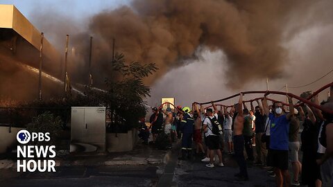 Wildfires burn around Athens after prolonged drought in Greece