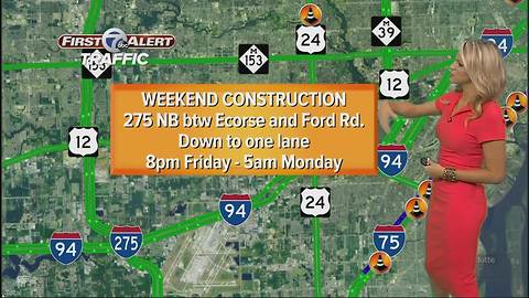 Weekend road construction report