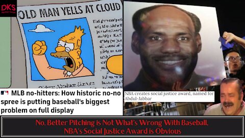 No, Better Pitching is Not What's Wrong With Baseball, NBA's Social Justice Award is Obvious