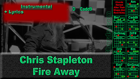 Chris Stapleton - Fire Away - Instrumental - Whole Band - Lyrics Only (0025-B010)