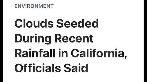 Cloud Seeding is official in Southern California