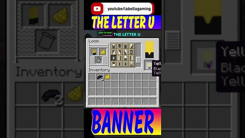 How To Make The Letter U Banner | Minecraft