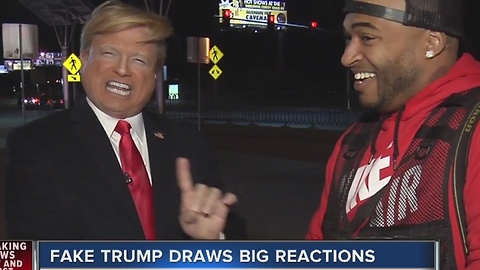 Trump impersonator takes on Las Vegas