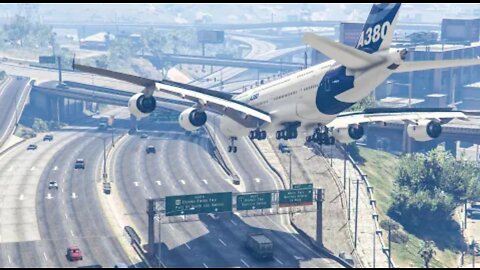 Fake pilot steal A380 and Crises on HIGHWAY_GTA 5(720_p) HD MP4