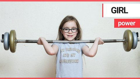 Britain’s youngest weightlifter bench pressed almost twice her own body weight