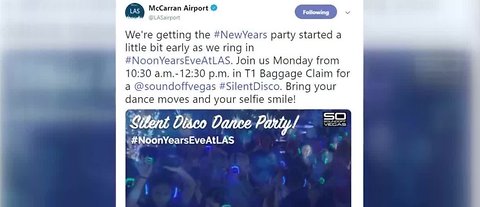 New Year's Eve silent disco at airport