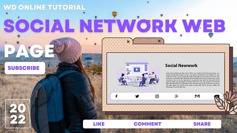 How to make Social Network Web Page WD Online Tutorial 2022