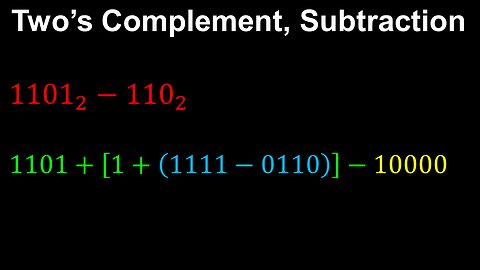 Two's Complement, Binary Subtraction - Discrete Mathematics