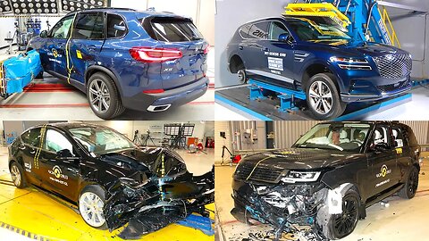 CRASH TEST Premium SUVs — Range Rover, BMW, Tesla, Mercedes, Audi, Volvo, Lexus, Genesis