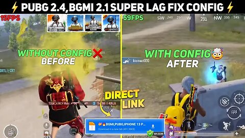 Pubg2.5Bgmi Lag Fix Config 2.1,🔥Unlock 60 Fps+Super Smooth,Pubg Kr+Gl+Bgmi,New Config Pubg 2.5,2.1