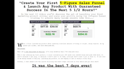 5-Figure Sales Funnel and Product Launch