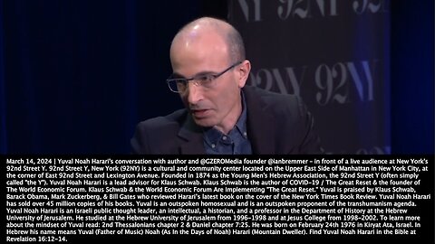 Yuval Noah Harari | "We Are Shifting from an Organic to an Inorganic World. Think About the Politician You Most Hate In the World & Ask Yourself, What Would They Do With the Technology That I'm Developing Right Now?" - Harari