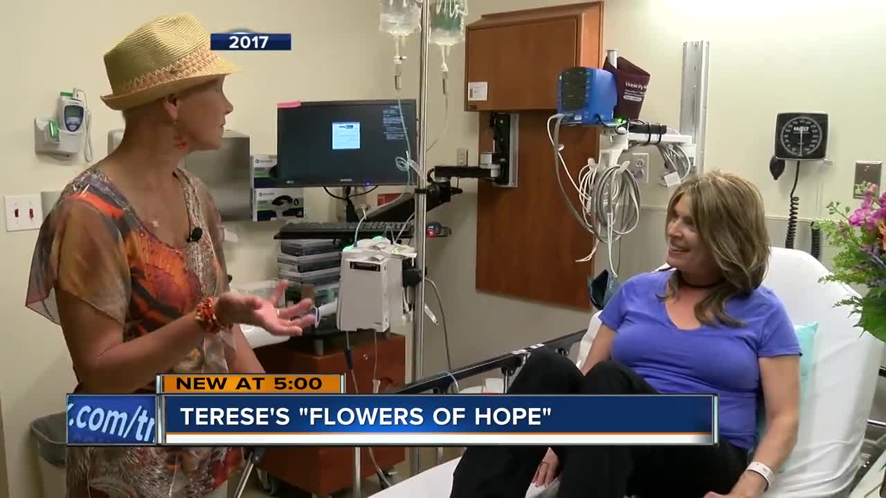 Flowers are given to cancer patients at Froedtert Hospital by family in honor of "Terese's Flowers of Hope"