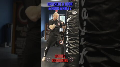 Heroes Training Center | Kickboxing "How To Double Up" Uppercut & Hook & Hook & Knee 2 BH | #Shorts