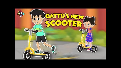 Gattu's New Scooter | Gattu Learns How to Scooter from Chinki | English Cartoon