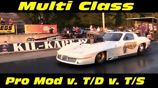 Pro Mod vs Top Sportsman vs Top Dragster Outlaw Drag Racing at Kil Kare