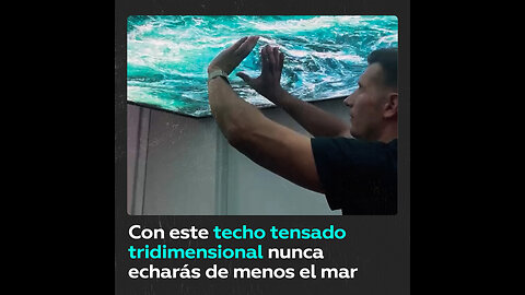 Un ‘mar’ tocable sobre tu cabeza: asombroso techo tensado 3D