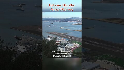 Full View Gibraltar Airport Runway #shorts