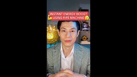 INSTANT ENERGY BOOST USING RIFE MACHINE