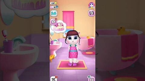 🎂😁Angela Wants To Eat Strawberry Cake #480 | My Talking Angela 2 | #shorts #funwithangela 🤣😂