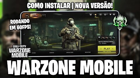 SAIU! | NOVA ATUALIZAÇÃO DO COD WARZONE MOBILE PARA ANDROID! | RODANDO EM 60FPS!