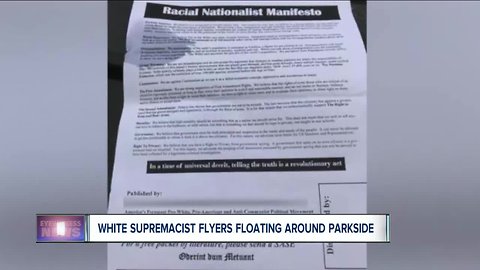 Parkside neighbors come home to racist flyers