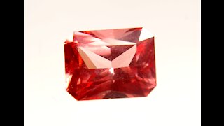 Czochralski Pulled Sapphire Pinkish Orange Padparadscha Octagon Radiant Cut