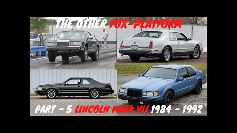 Other Fox Platform / Chassis Lincoln Mark VII Part 5