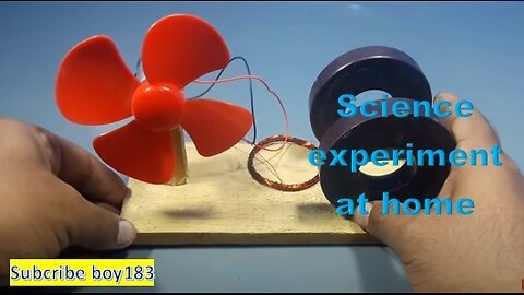 energy generator device with magnet & dc motor | science experiment at home