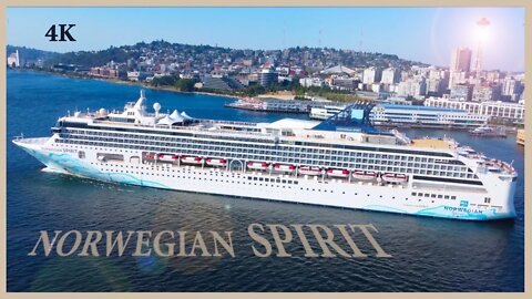 Norwegian Spirit Departs Port of Seattle - 4K