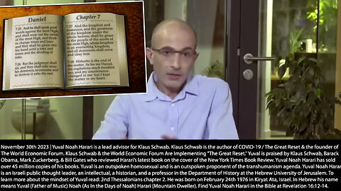 Yuval Noah Harari | "The Rights Guaranteed In the Constitution Are Not Based On Divine Commandment...In the 10th Commandment There Is An Endorsement of Slavery." Why Does Yuval Noah Harari Want to Change the Times & the Laws | Daniel 7:25