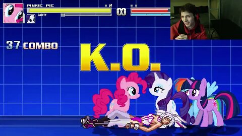 My Little Pony Characters (Twilight Sparkle, Rainbow Dash, And Rarity) VS White Rabbit In A Battle