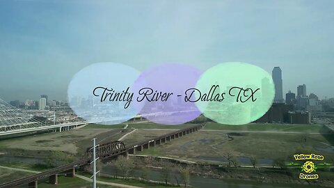 Aerial Drone View of the Trinity River & Margaret Hunt Hill Bridge at Dallas Texas