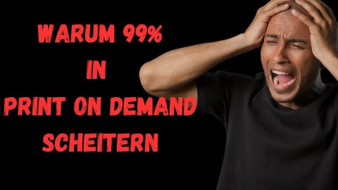 Warum 99% von euch SCHEITERN werden - Print on Demand REAL-TALK