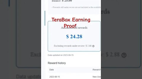 TeraBox Earning Proof Part 16 #ytshorts #terabox #earningproof #shorts