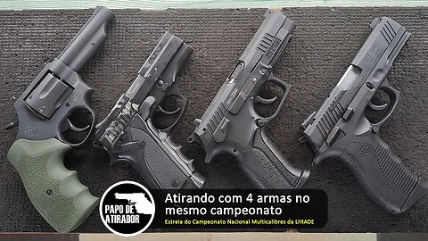 Atirando com várias armas no Campeonato Nacional Multicalibres