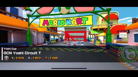 Mario Kart Tour - GCN Yoshi Circuit T Gameplay