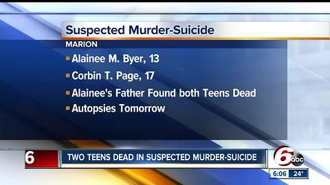 Two teens dead in suspected murder-suicide in Marion