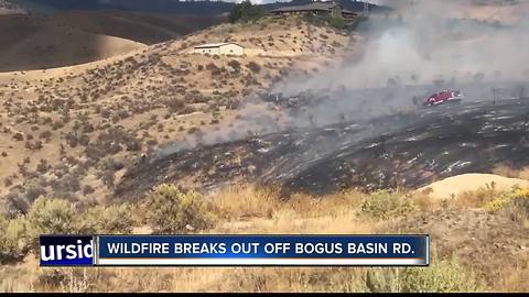 Officials responding to fire near Bogus Basin Road