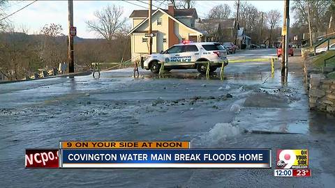 Covington water main break makes for a wet Christmas