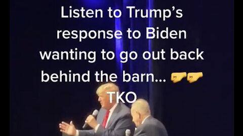 Remember when Biden said he wanted to take me to the back of the barn