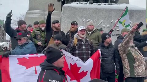 Veterans Standing Together In Ottawa! (heartwarming)