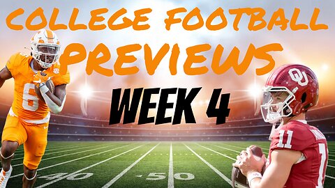 College Football Previews: Week 4 - Tennessee vs Oklahoma