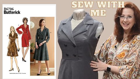 Sewing Butterick 6706 Kate Middleton style dress with side zipper