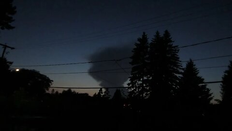 sorry for the dumb music North west of my house looks like a fire somewhere