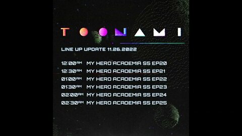 MORE MY HERO ACADEMIA...RERUNS!!! Toonami Thanksgiving Marathon Released!