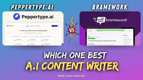 Peppertype.ai vs Bramework | Which one A.i Write best quality content?