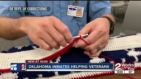 Oklahoma prisoners say it's a privilege to crochet blankets for veterans